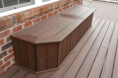 comparing built in seating options for your composite deck combination bench with storage compartments