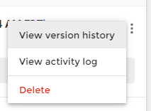  Screenshot of how to view version history in Practice Better