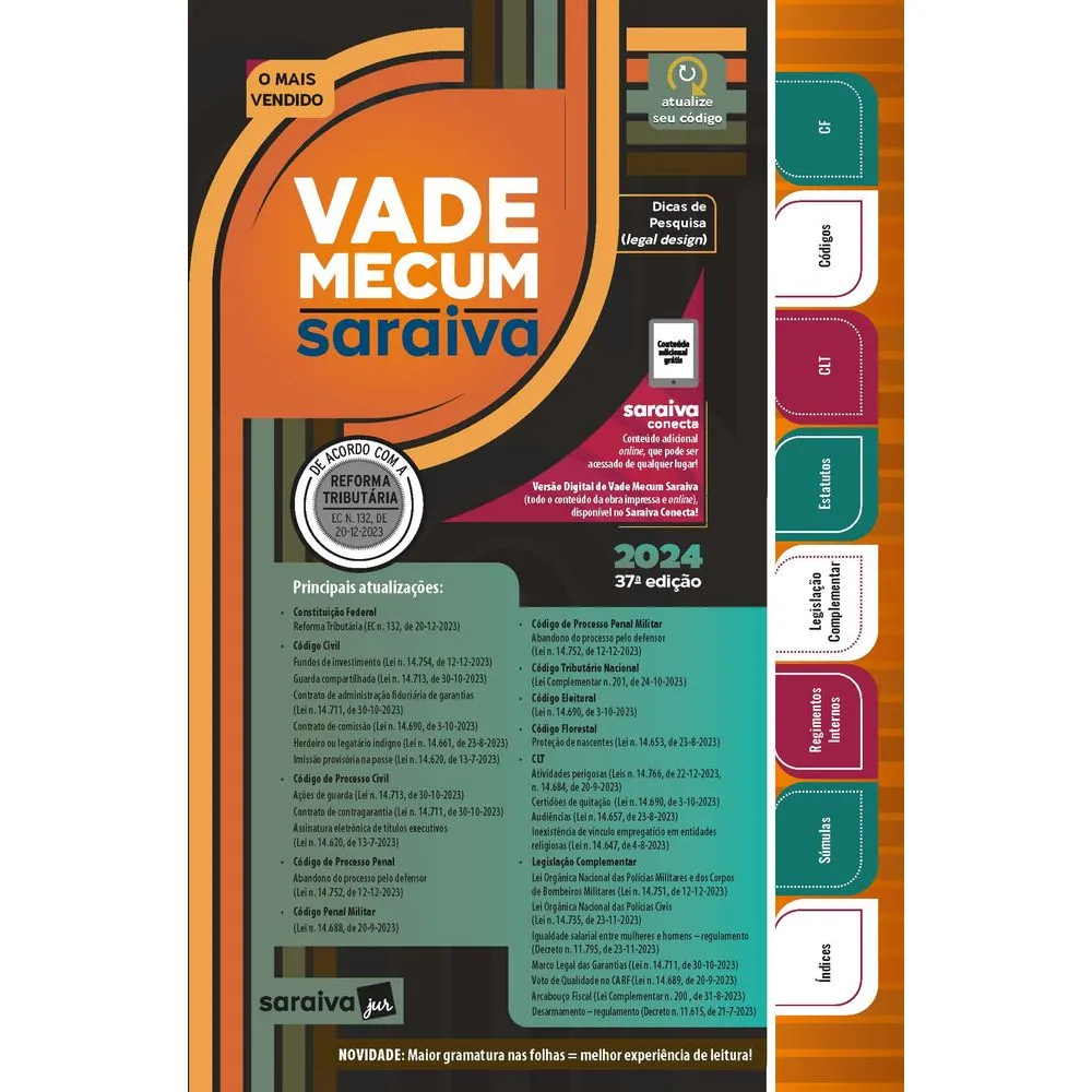 capa vade mecum saraiva 37ª edição