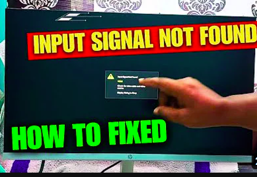 How can you fix the input signal not found HP monitor?