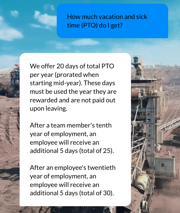 PTO employee policy example