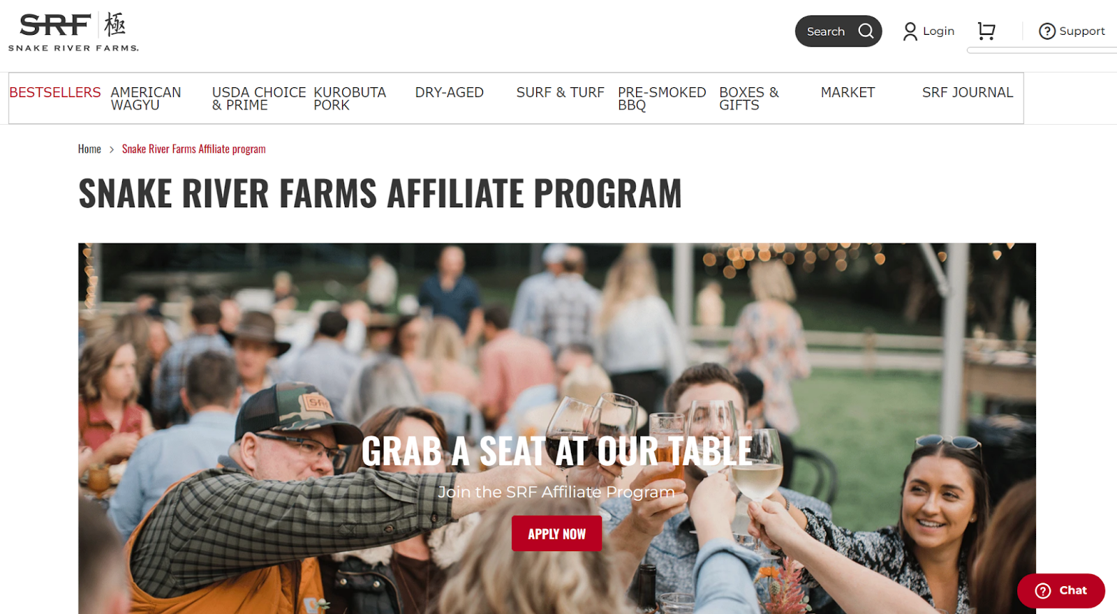 snake river farms affiliate program home page
