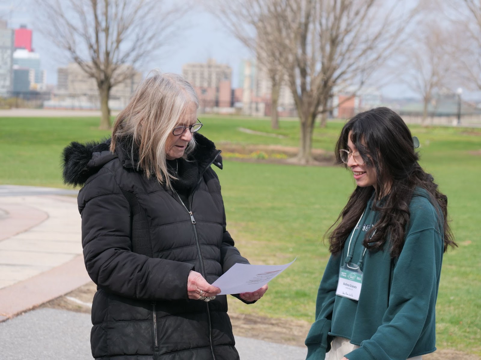 Susan Musgrave reads FutureVerser Andrea Granata’s blackout poem at Major’s Hill Park. 