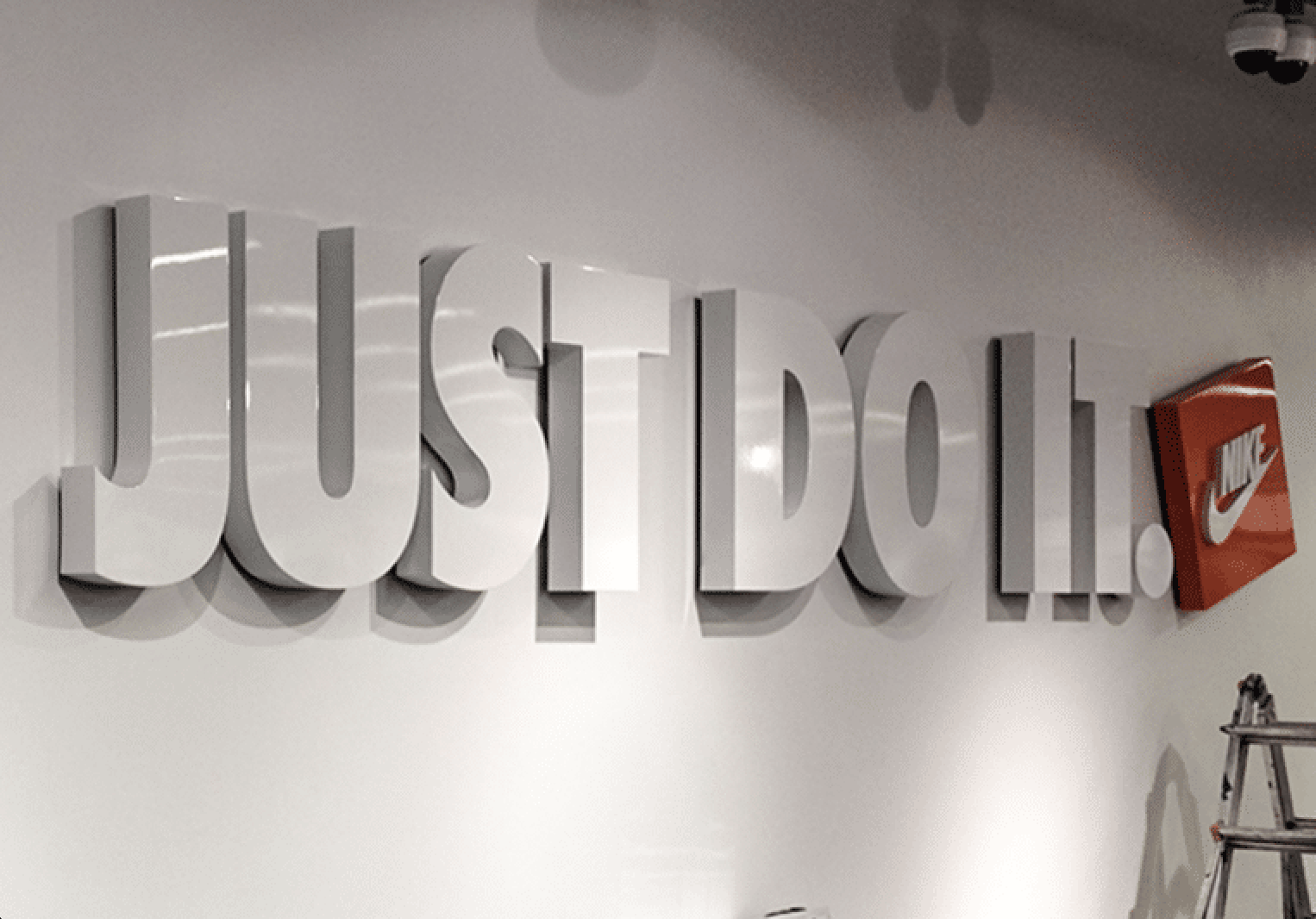 Amplify business signage with internal signage