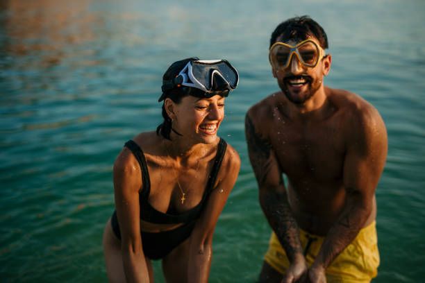 Swim and snorkel together