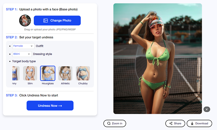 MioCreate - Free Bikini Outfit Generator with Customization