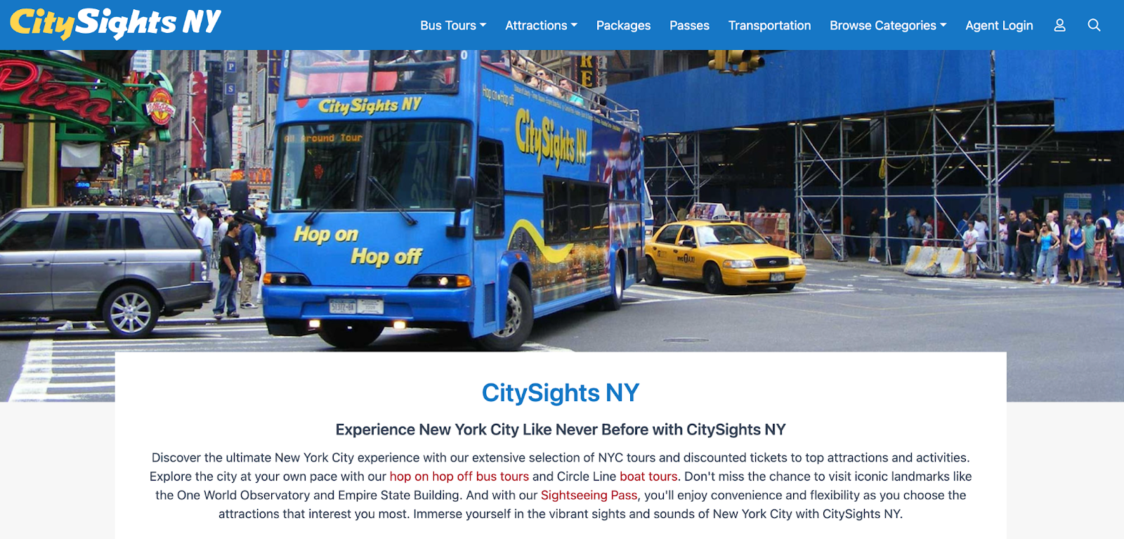 CitySights NY affiliate program page