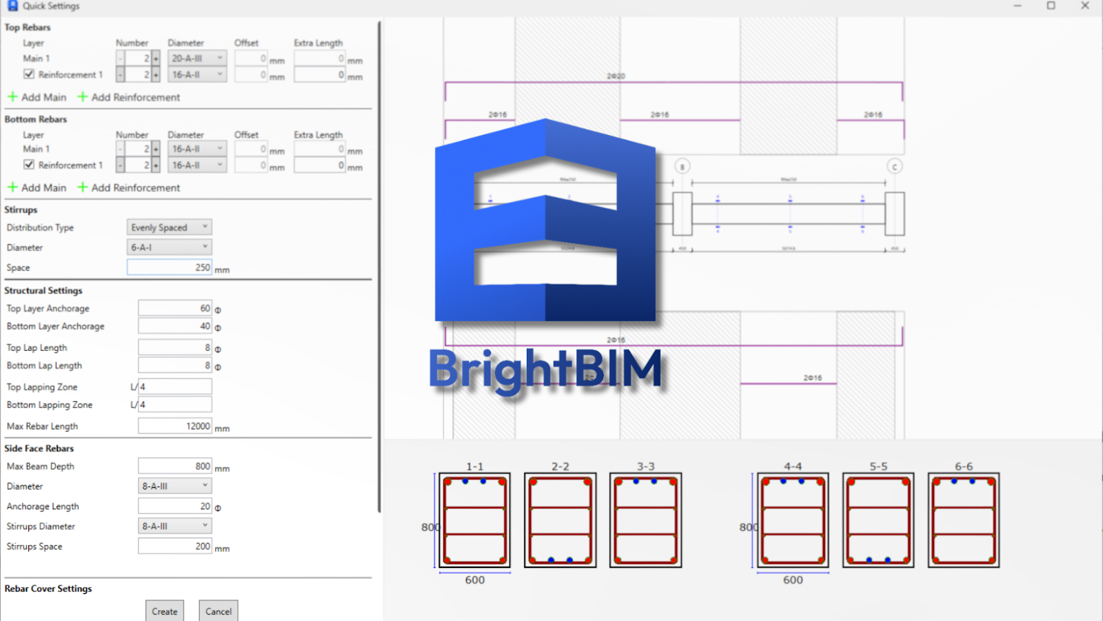 Giao diện BrightBIM 