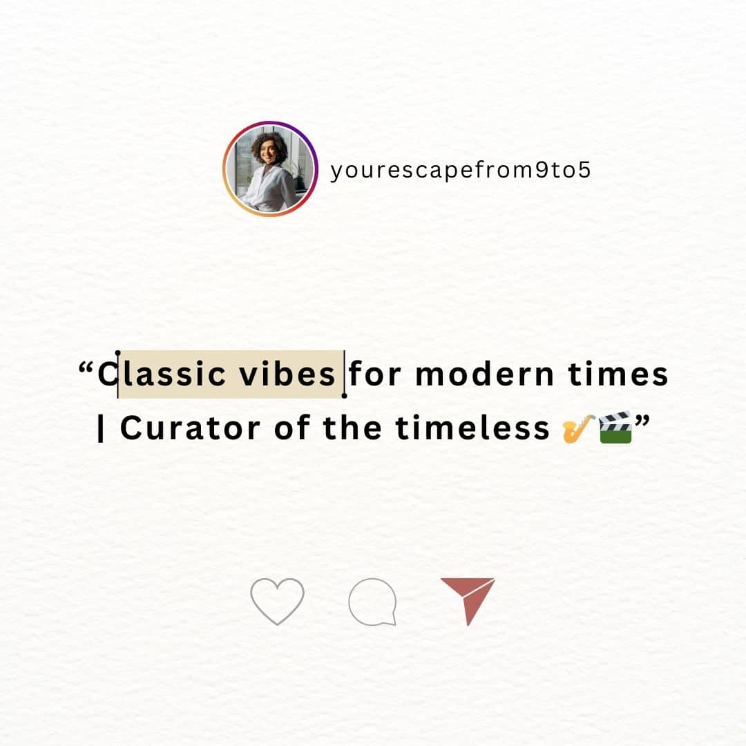 Aesthetic Instagram Bio Ideas - Retro Vibes