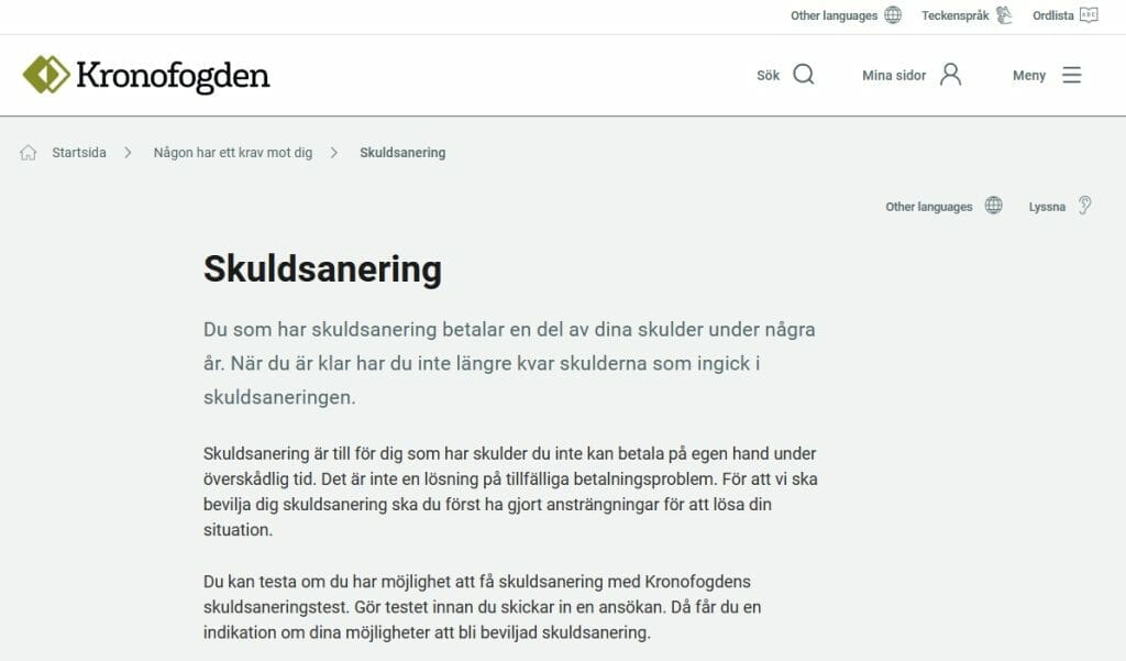 SMS-lån: Kronofogden erbjuder skuldsanering.