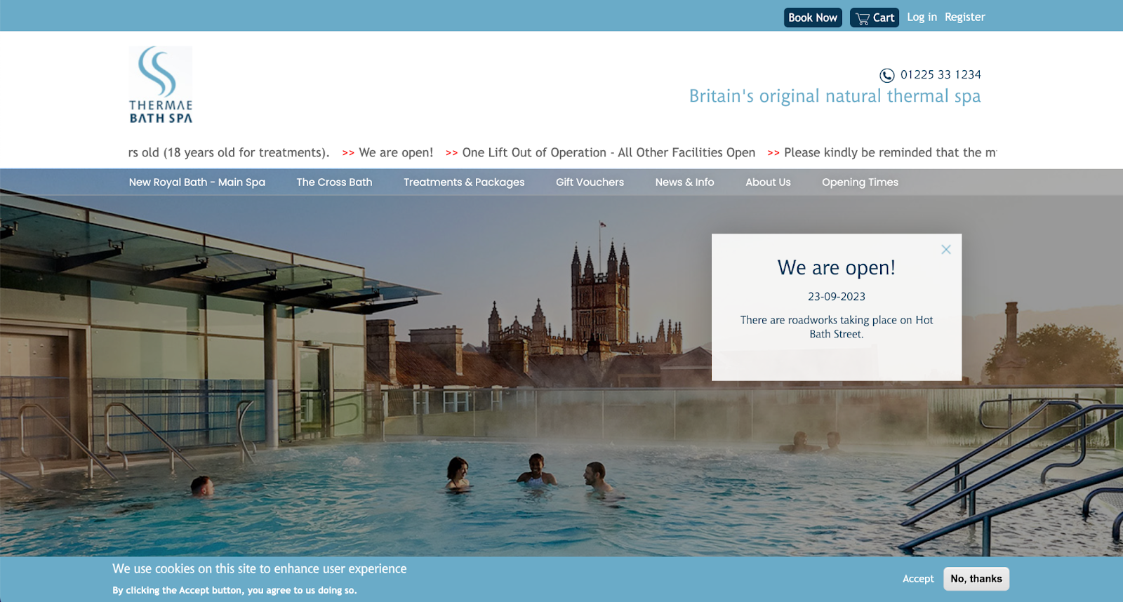 spa website examples, thermae bath spa
