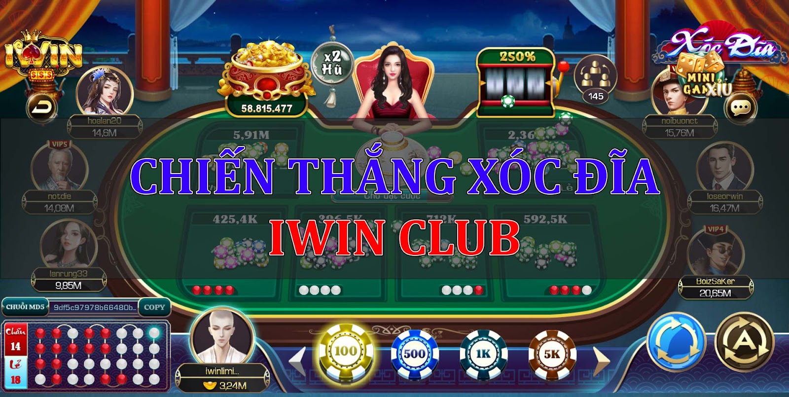 Bí quyết chơi xóc đĩa kiếm tiền tại iWin Club - Trải nghiệm đỉnh cao