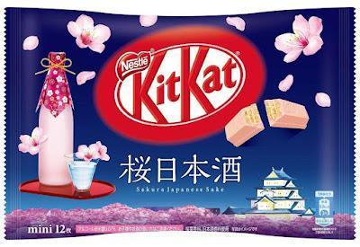Một phiên bản khác của vị rượu Nihonshu kết hợp với vị hoa anh đào: Socola Kitkat vị Sakura Nihonshu