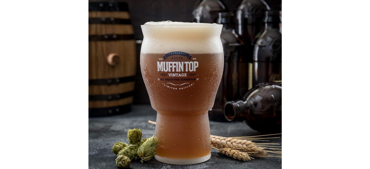 Brewing America Muffin Top Nucleated Beer Glass
