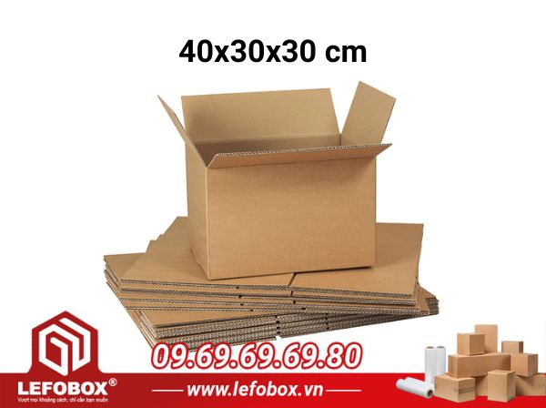 Thùng carton cũ dọn nhà giá rẻ 40x30x30cm 3 lớp