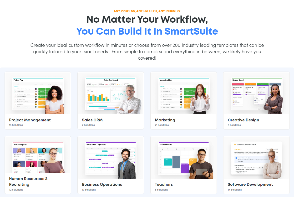 No matter your workflow, you can build it in a SmartSuite