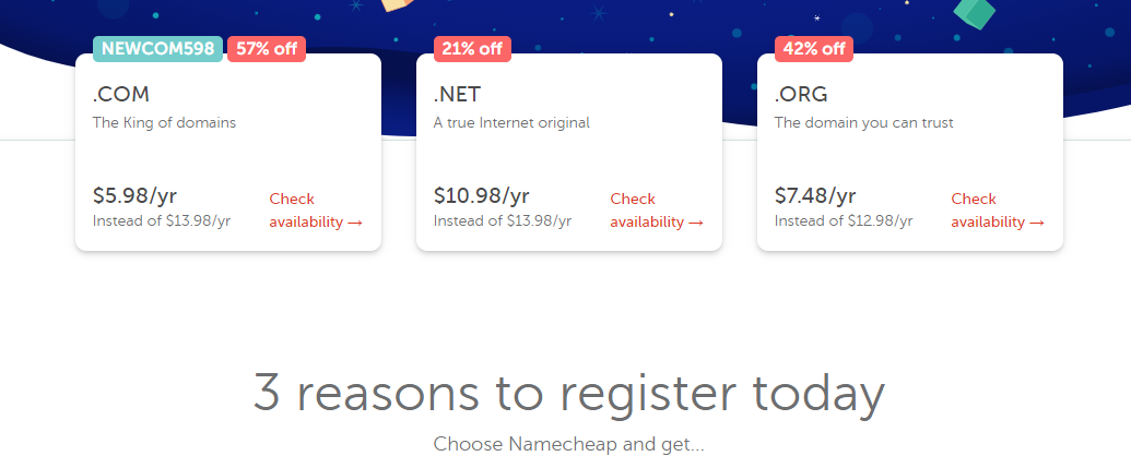 namecheap pricing