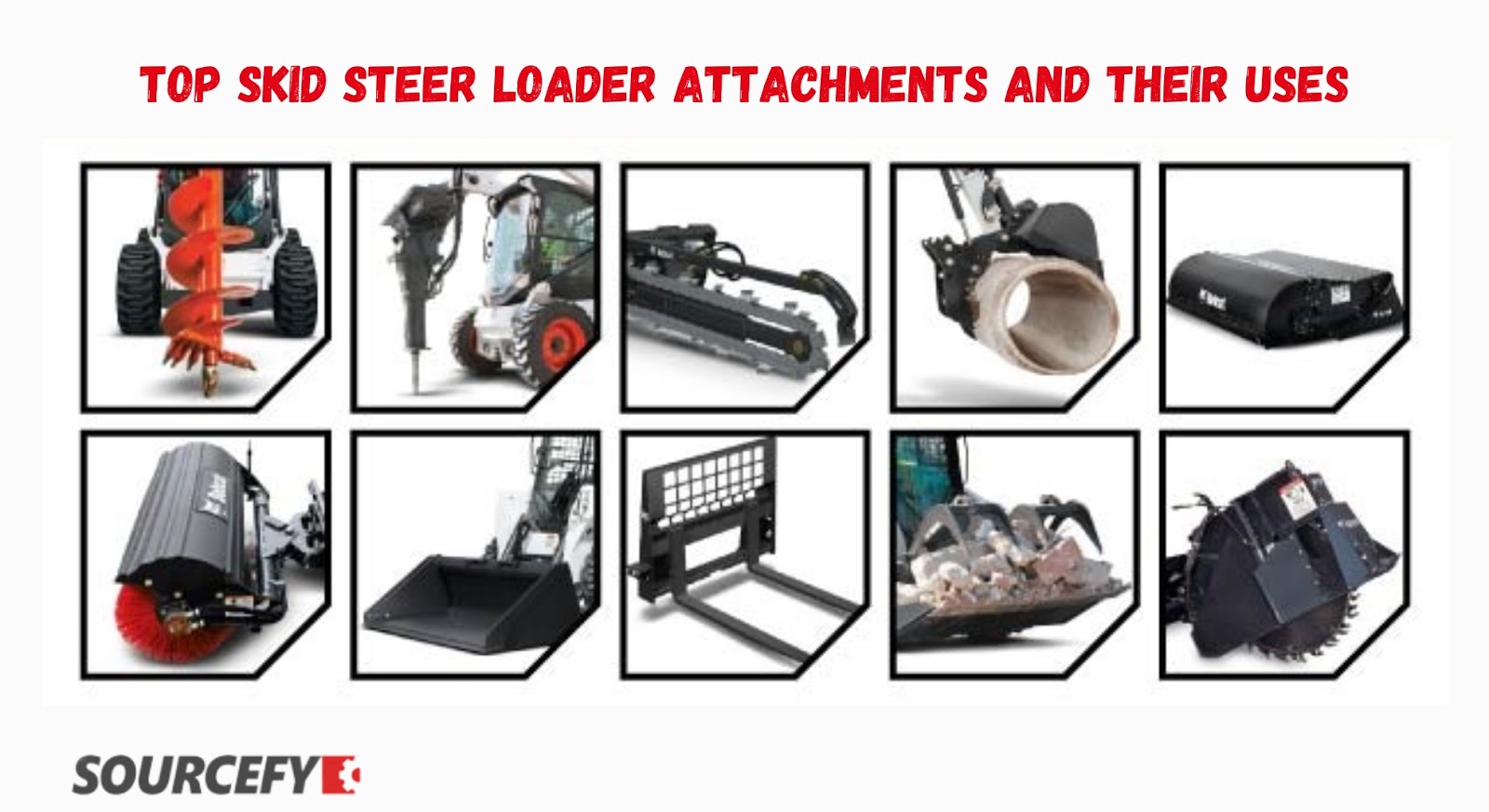Top Skid Steer Loader Attachments and Their Uses