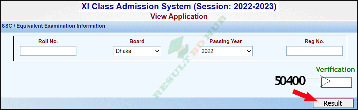 Xi Class Admission Result