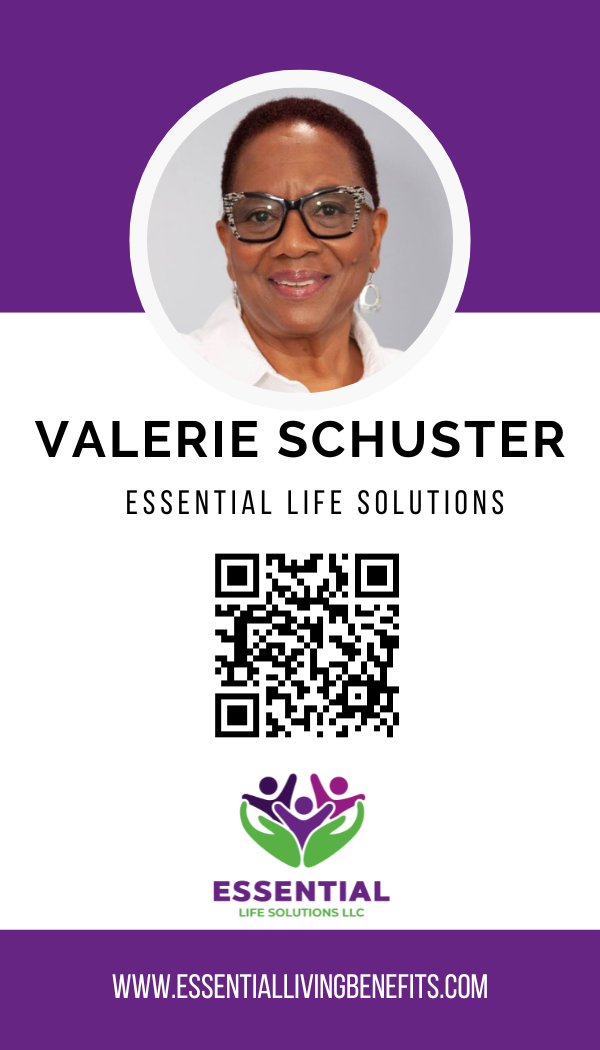 Valerie Schuster

Essential Life Solutions LLC

Your Living Benefits & Tax-Free Retirement Specialist

Mobile: 561-951-4130

valschuster@gmail.com

www.essentiallivingbenefits.com

Are you still protecting your family and finances with the “old kind” of life insurance that only pays out if you die? Living Benefits life insurance…


Watch this for more Info!
