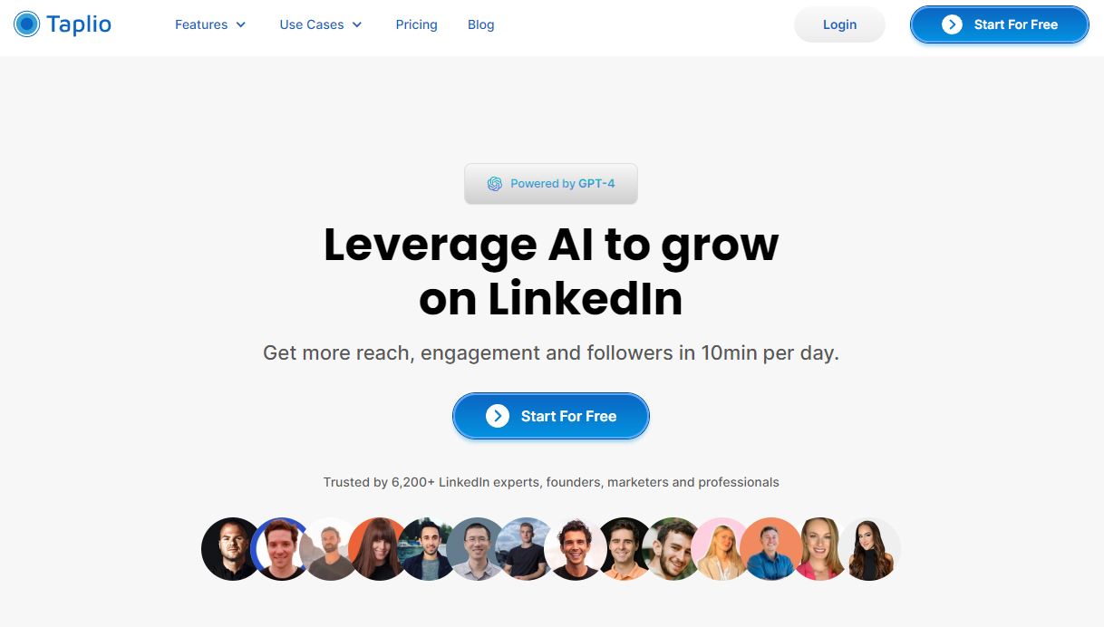 Taplio: Leverage AI to grow on LinkedIn