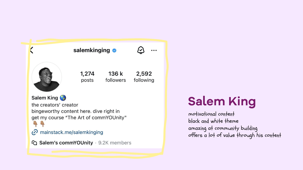 Example of Personal Brand: Salem King