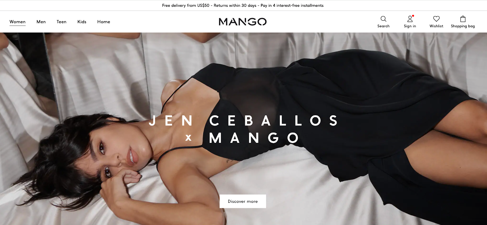 Mango homepage