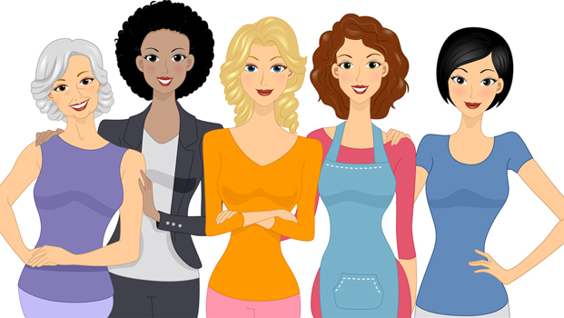 A group of women standing together Description automatically generated