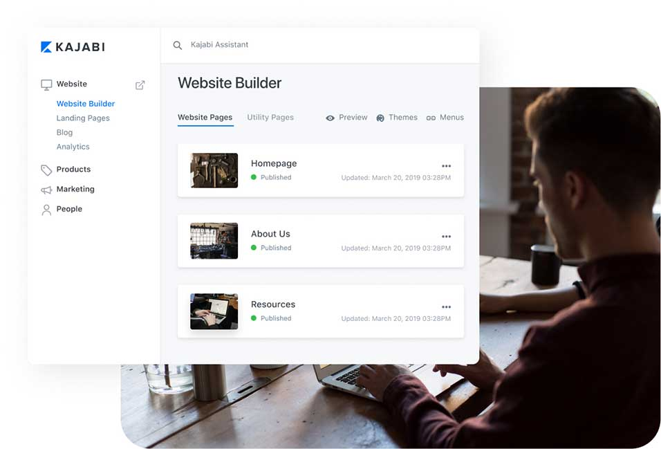 Website Builder with Kajabi