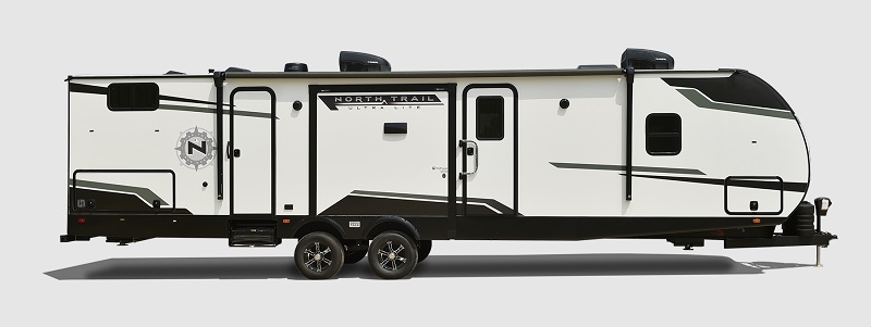 10 Best Travel Trailers for Half-Ton Trucks For 2024 Heartland North Trail 26FKDS exterior