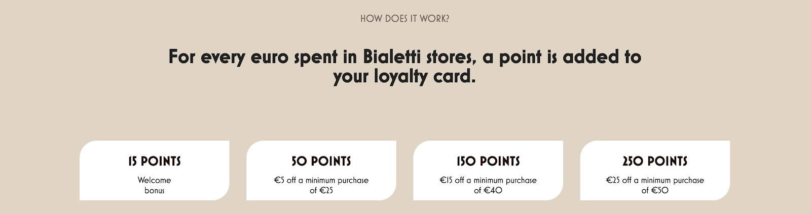 Best loyalty programs in Italy: Bialetti.