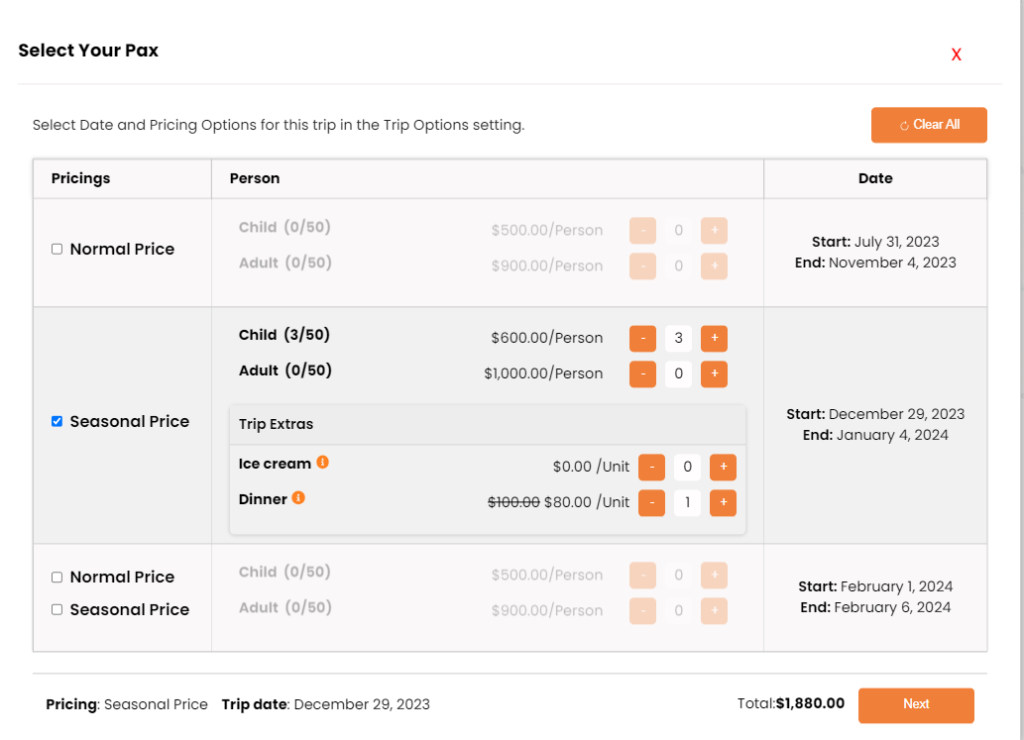 On-Page Booking