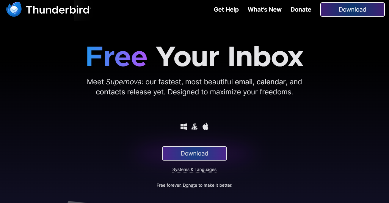 Thunderbird: Free Your Inbox