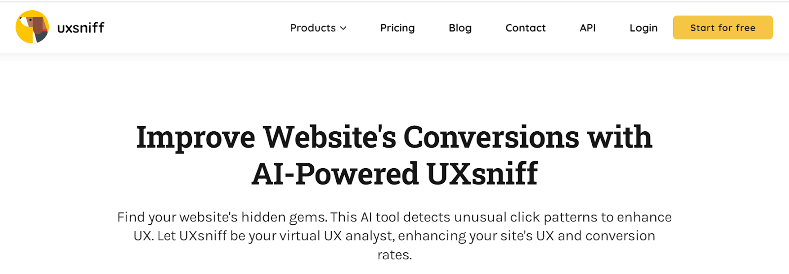 UX Sniff homepage