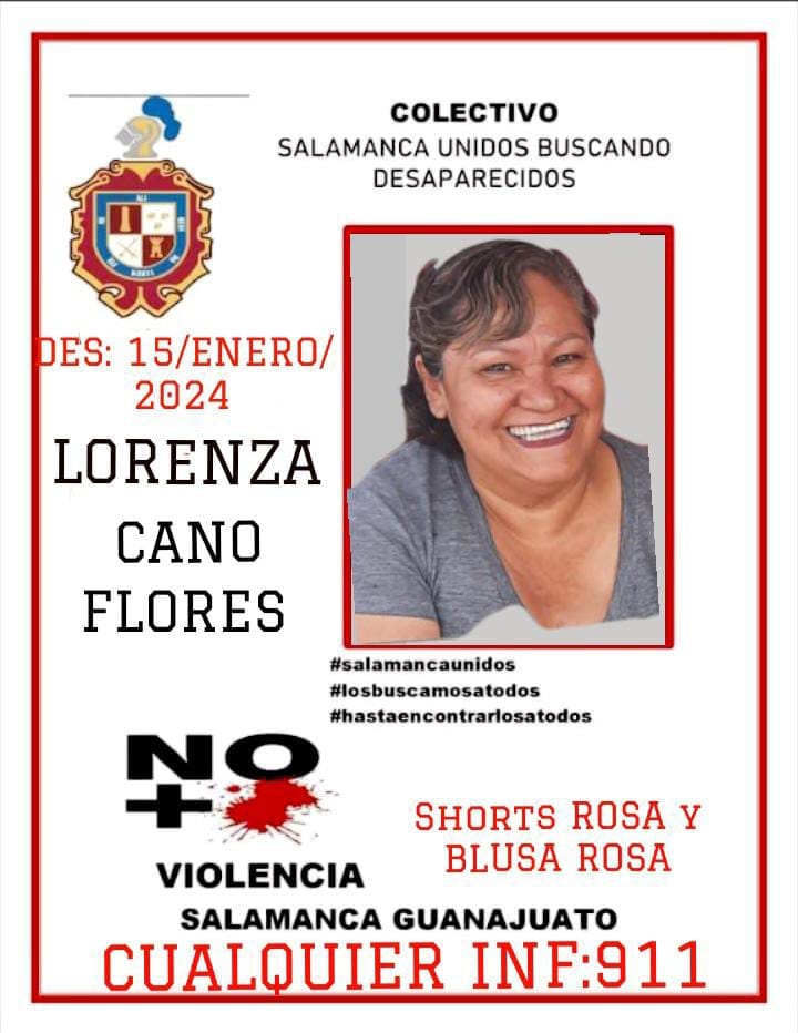 Secuestran en Salamanca a la buscadora Lorenza Cano; asesinaron a su esposo e hijo - ficha-de-busqueda-de-lorenza-cano-flores