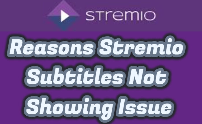 Stremio subtitles not showing up error