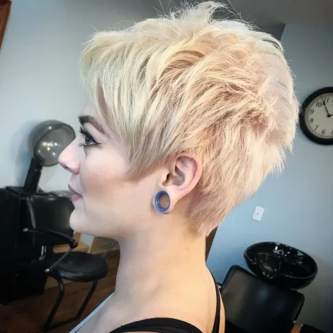 Short Fluffy Blonde Cut Pixie Haircuts For Thick hair