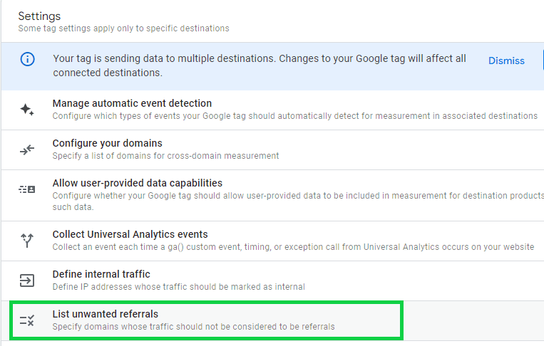 In GTM, go to Configuration Settings, then to List unwanted referrals. 