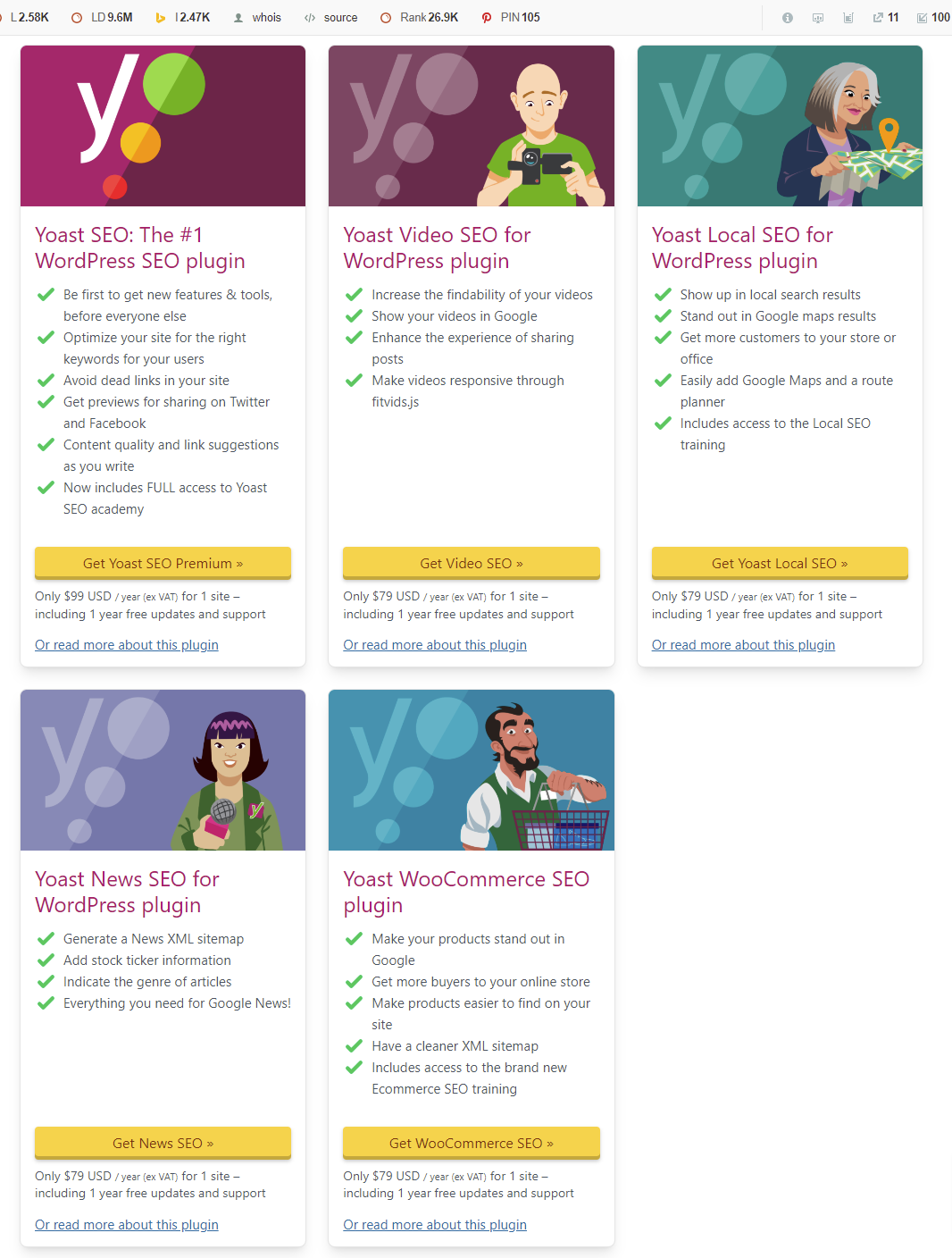 rank math vs yoast seo plugin pricing