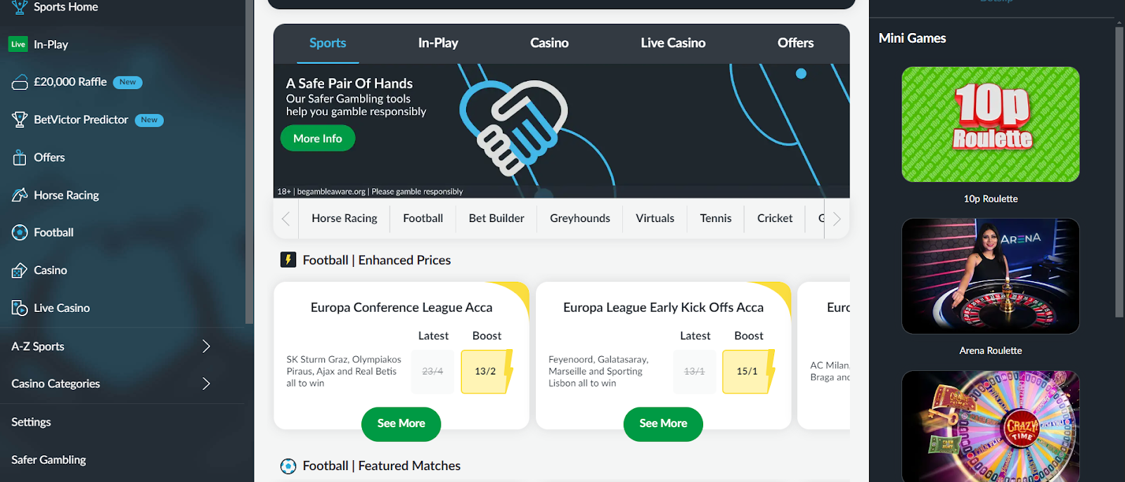 BetVictor homepage