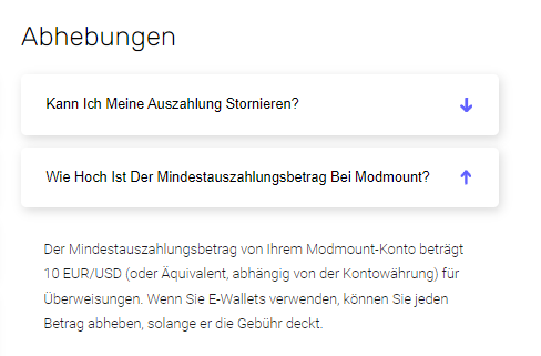 Besuchen Sie das Hilfezentrum von Modmount für weitere Details