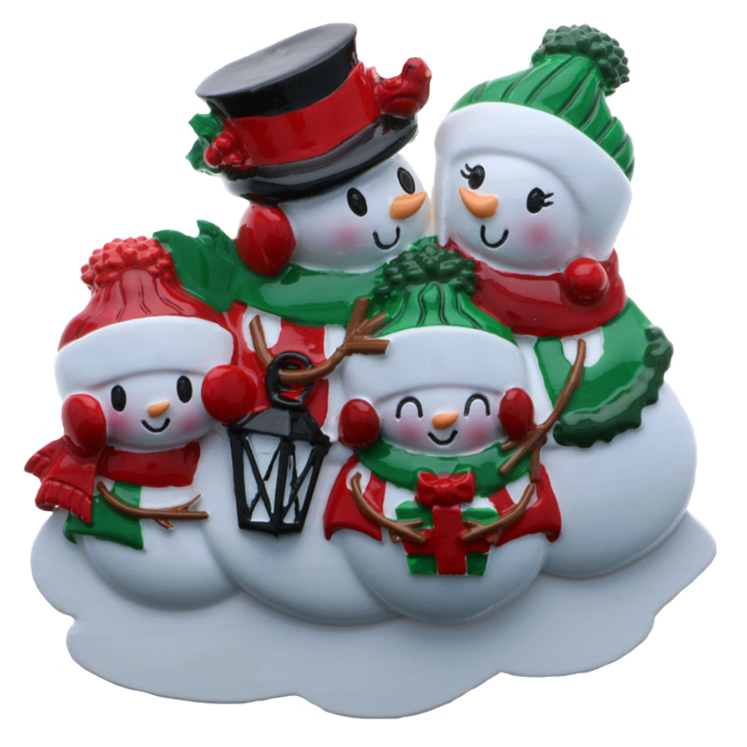 Muñeco de nieve familia de 4 adorno de navidad personalizado de <br> No  encuentra el producto que te gusta? Adorno de Navidad personalizado |  adorno de navidad | Adorno navideño único