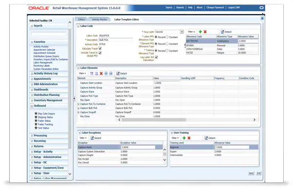 Phần mềm quản lý kho Oracle Warehouse Management Cloud 