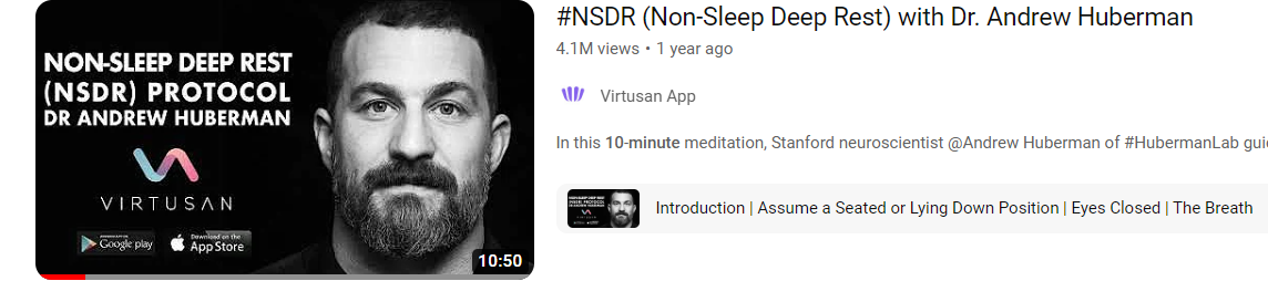 Andrew huberman 10 min NSDR