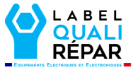 Logo du Label Quali Répar : Réparation d'Équipements électriques et électroniques