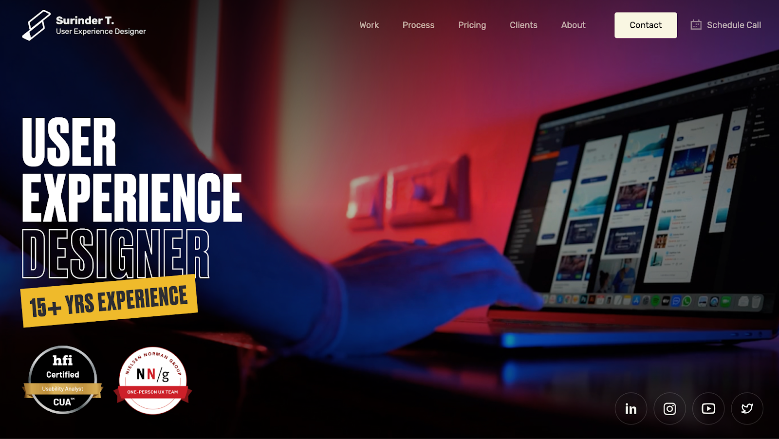 freelancer website example, Surinder Thakur