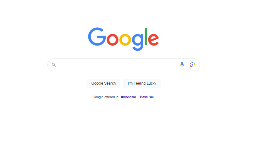  Illustration of Google Homepage.