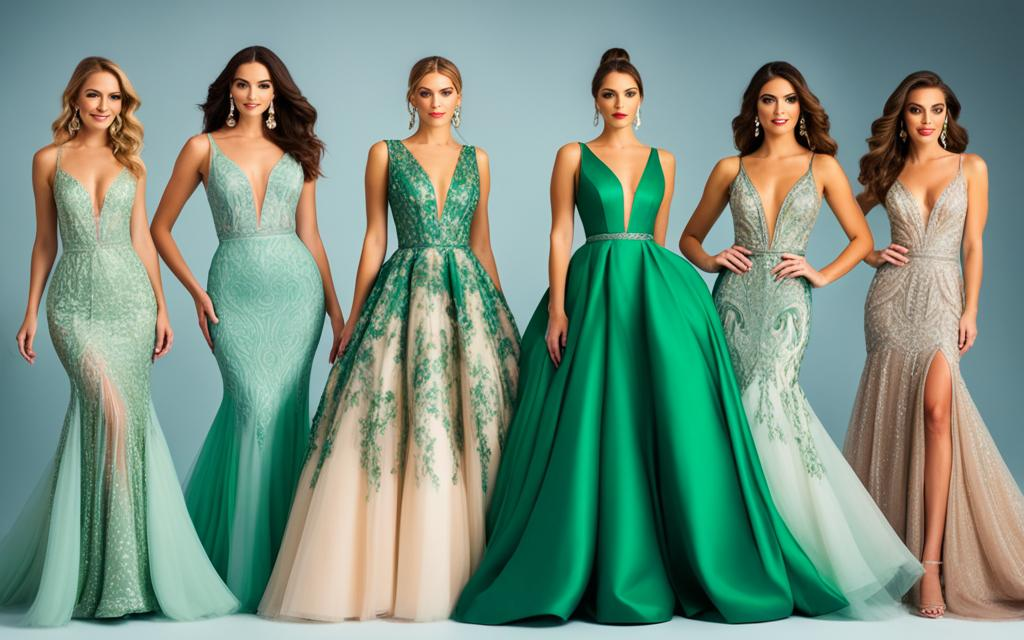 green dresses for prom