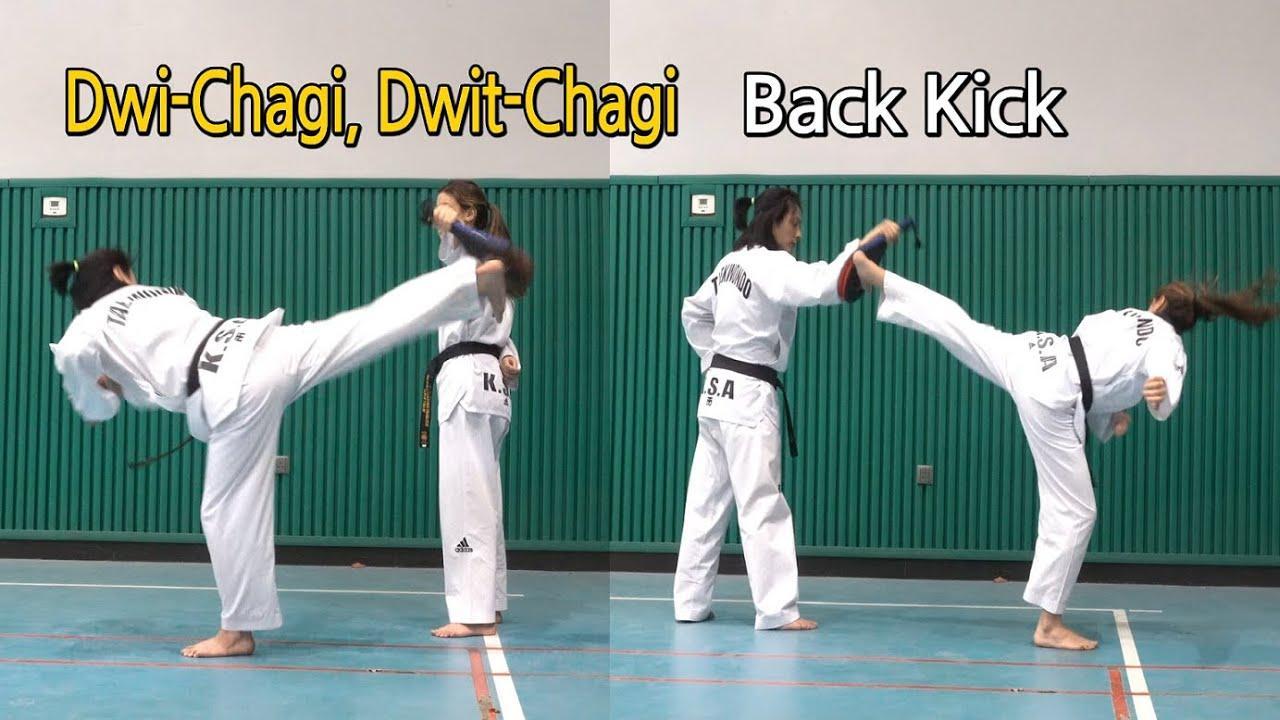 Teknik-Teknik dalam Taekwondo - Tendangan Belakang (Dwi Chagi)