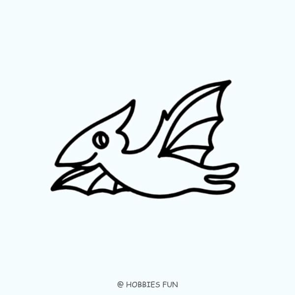 dinosaur drawing cool, Flying Dinosaur